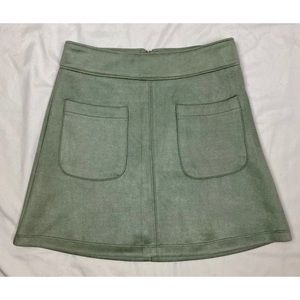 Suede Pale Green Skirt Forever 21